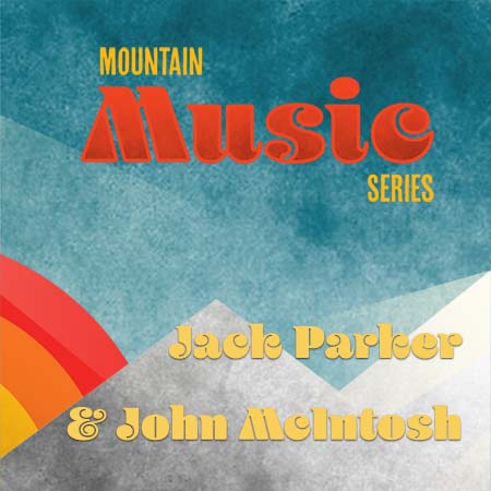 Mountain Music Series graphic with water color theme