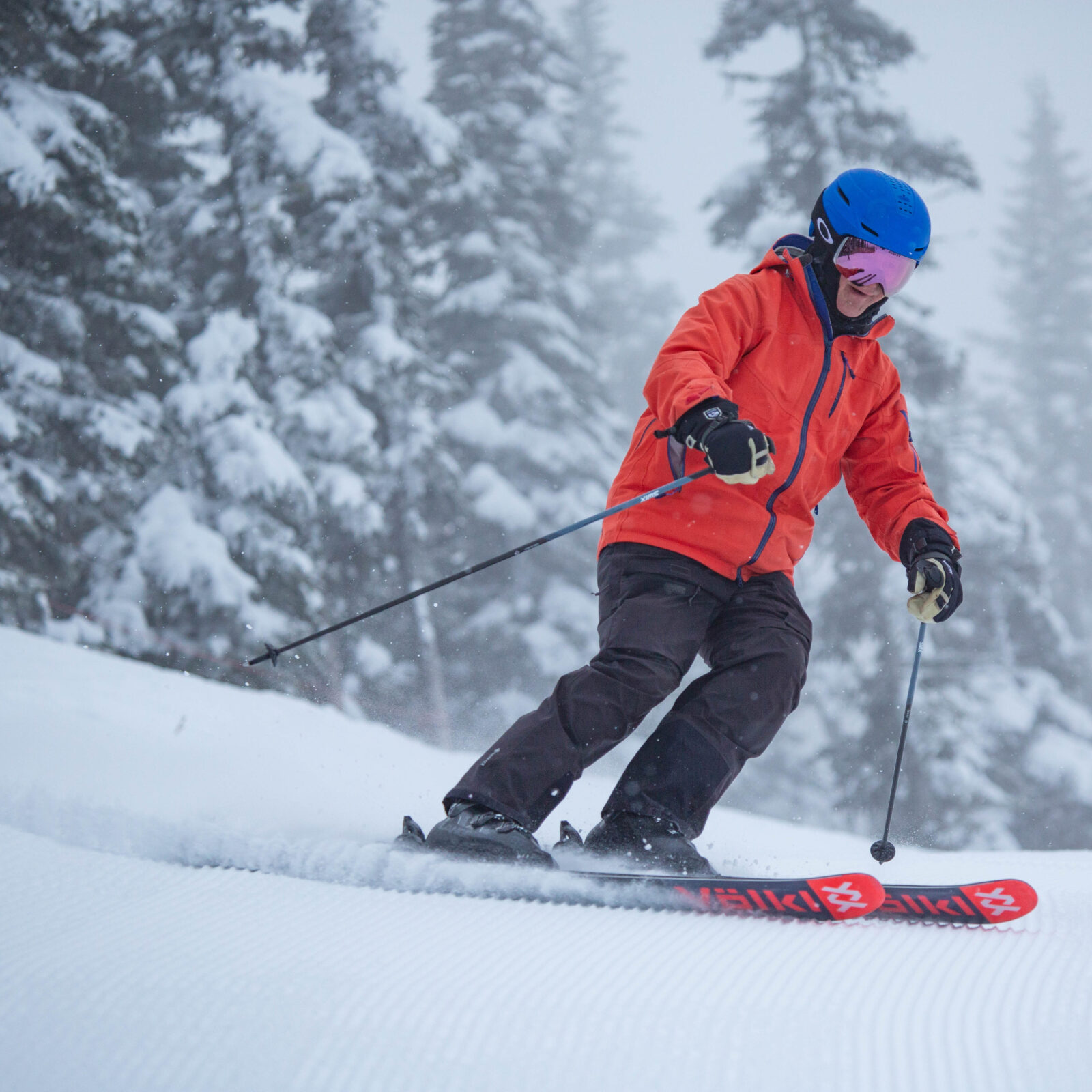 Fast groomed runs on the mountain today