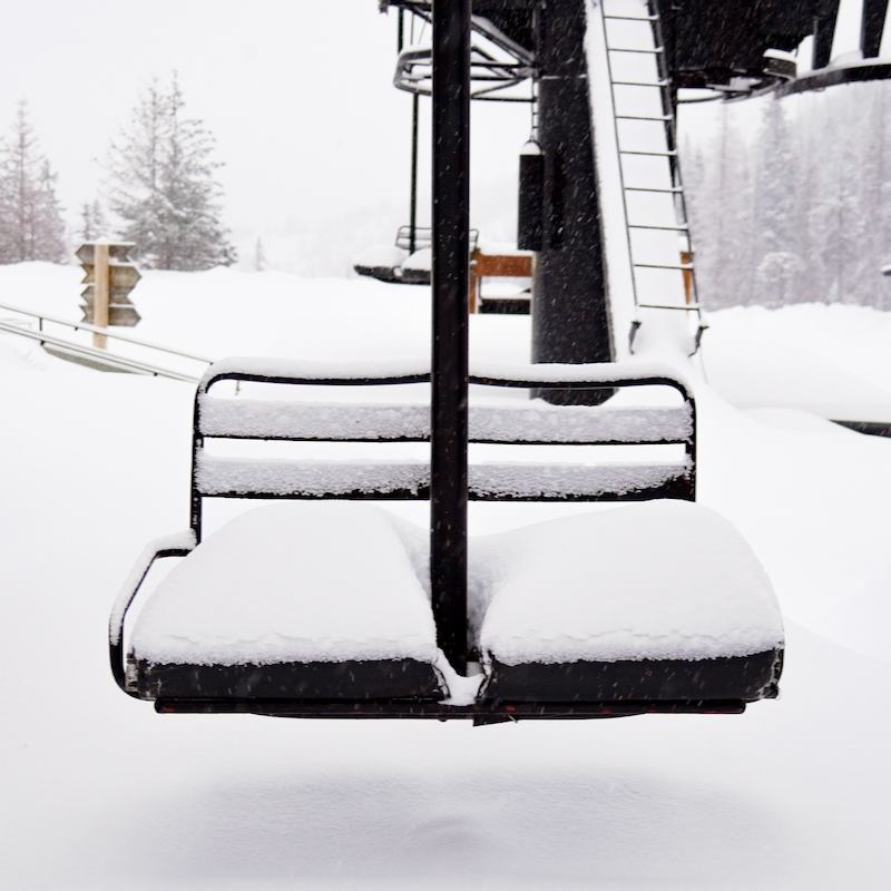 Chair One at Mission Ridge covered in snow.